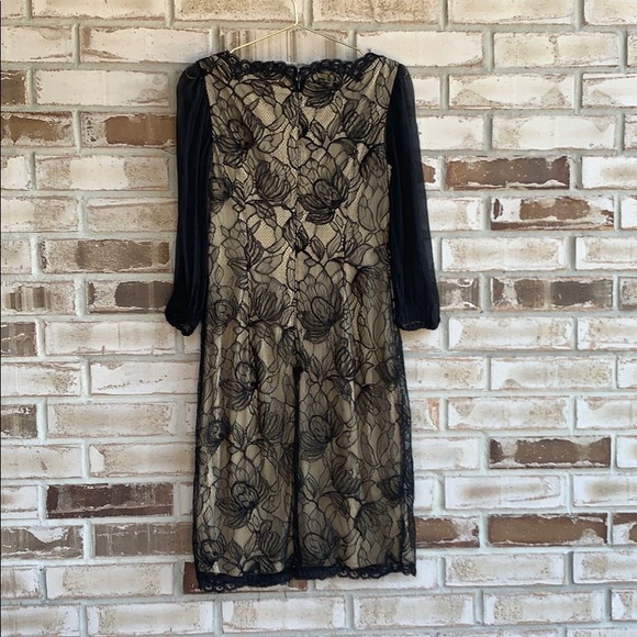 Tadashi Shoji Bishop Lace Dress Sz 10 - Picture 8 of 9